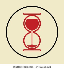 Hourglass symbol abstract beautiful amazing background vector illustration design
