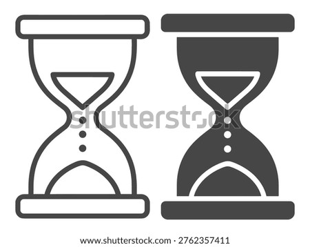 Hourglass symbol timer time sand icon on transparent background