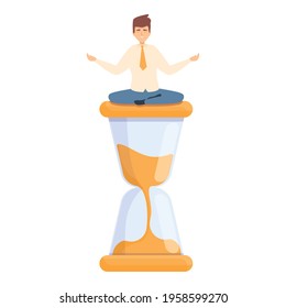 Hourglass task schedule icon. Cartoon of Hourglass task schedule vector icon for web design isolated on white background