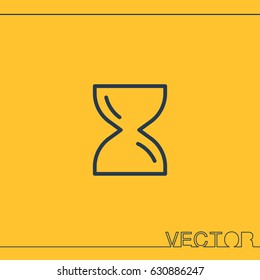 hourglass thin line icon
