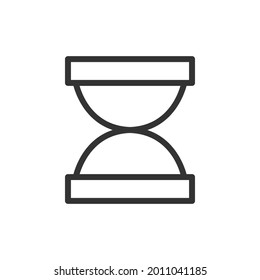 Hourglass thin line icon. Symbol in trendy outline style. Premium design for web and apps. Perfect for UI. 