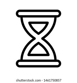 hourglass thin line vector icon