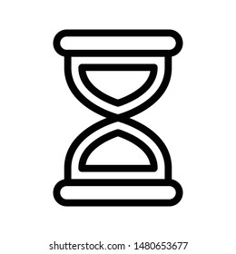 hourglass thin line vector icon