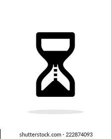Hourglass is ticking icon on white background. Vector illustration.