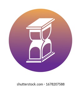 hourglass time block style icon vector illustration design