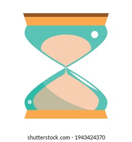 hourglass time clock icon isolated
