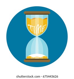 hourglass time concept flat vector