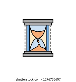 hourglass, time and date icon. Element of history color icon for mobile concept and web apps. Color hourglass, time and date icon can be used for web and mobile