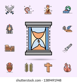 hourglass, time and date icon. Universal set of history for website design and development, app development