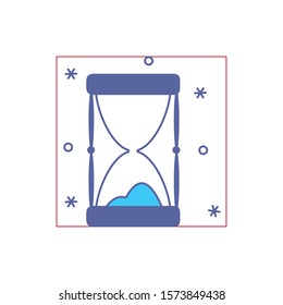 hourglass time. fill style icon. vector illustration design