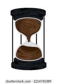 hourglass time flat icon isolated