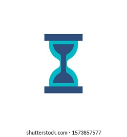 hourglass time flat style icon vector illustration design