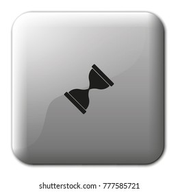 Hourglass time flat vector icon.