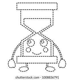 hourglass time happy kawaii character