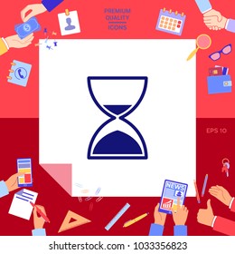 Hourglass time icon