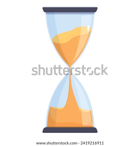 Hourglass time icon cartoon vector. Swift rapid ancient. Temporal chronicle