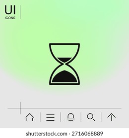 Stundenglas-Zeitsymbol. Elemente für Ihr Design