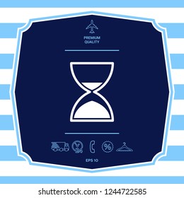 Hourglass time icon. Graphic elements for your design