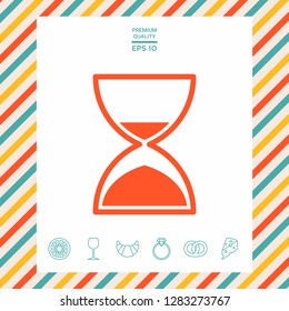 Hourglass time icon. Graphic elements for your design