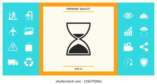 Hourglass time icon. Graphic elements for your design