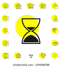 Hourglass time icon. Graphic elements for your design