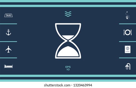 Hourglass time icon. Graphic elements for your design
