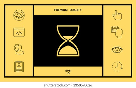 Hourglass time icon. Graphic elements for your design