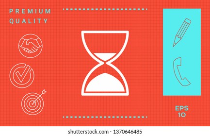 Hourglass time icon. Graphic elements for your design