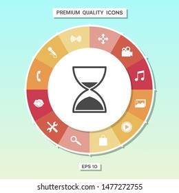 Hourglass time icon. Graphic elements for your design