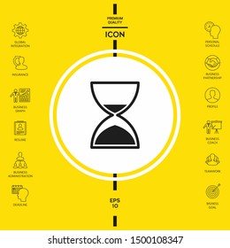 Hourglass time icon. Graphic elements for your design