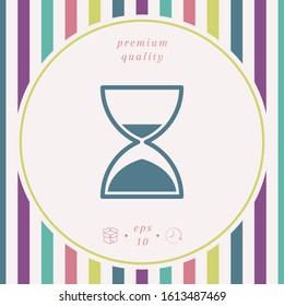 Hourglass time icon. Graphic elements for your design