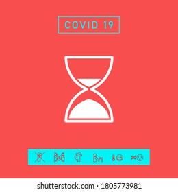 Icono de tiempo de reloj de arena. Elementos gráficos para su diseño