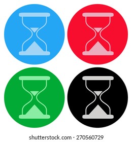 Hourglass time icon isolated vector