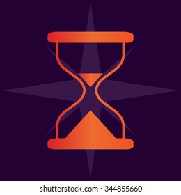 Hourglass time icon isolated vector 