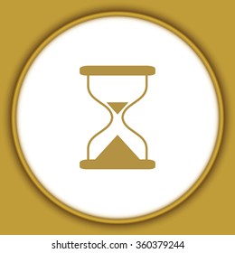 Hourglass time icon isolated vector 