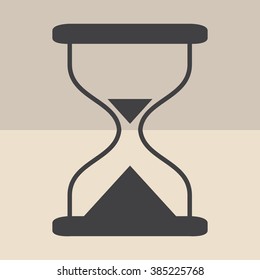 Hourglass time icon isolated vector 