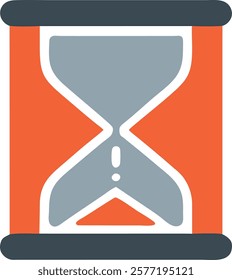 Hourglass Time Icon Representing Productivity and Deadlines, Isolated Professional Vector Design