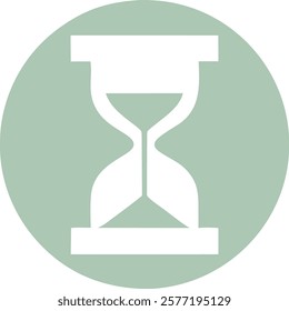 Hourglass Time Icon Representing Productivity and Deadlines, Isolated Professional Vector Design