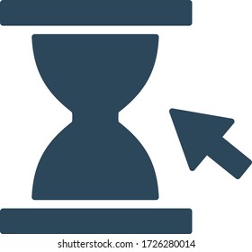 Icono de tiempo de reloj de arena. Ahorro de tiempo, símbolo de administración de tiempo.