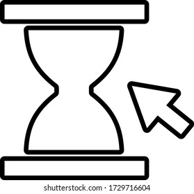 Hourglass time icon. Time saving, time management symbol.