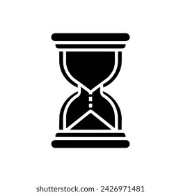 hourglass, time icon. Simple vector sign