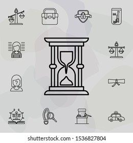 Hourglass, time icon. Universal set of law and justice for website design and development, app development