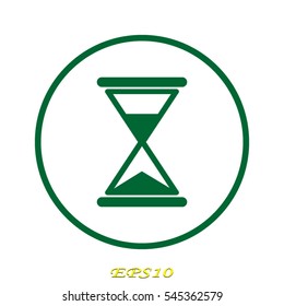 hourglass, time, icon, vector illustration eps10