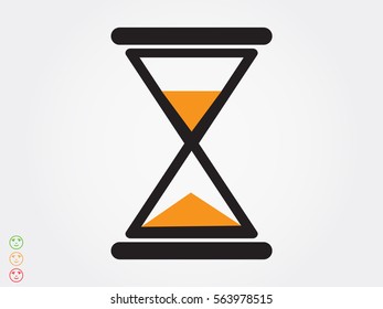 hourglass, time, icon, vector illustration eps10