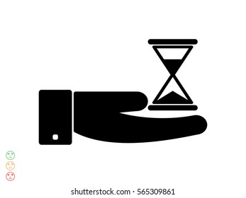 hourglass, time, icon, vector illustration eps10