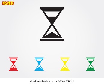 hourglass, time, icon, vector illustration eps10