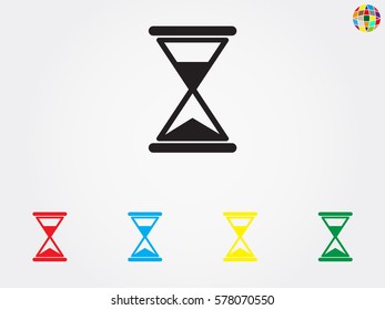 hourglass, time, icon, vector illustration eps10