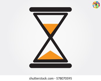 hourglass, time, icon, vector illustration eps10