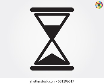 hourglass, time, icon, vector illustration eps10