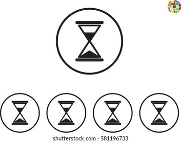 hourglass, time, icon, vector illustration eps10